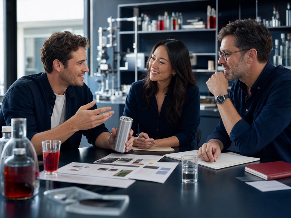 Beverage founders and specialists defining production requirements